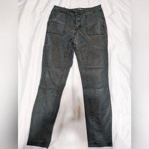 High rise gray cargo pants